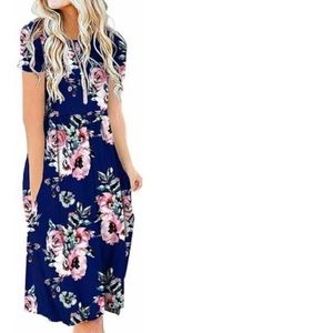 💘BUNDLE ONLY💘Navy Floral Dress